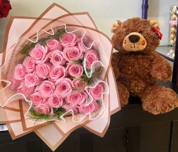 Pink Rose Hug Set