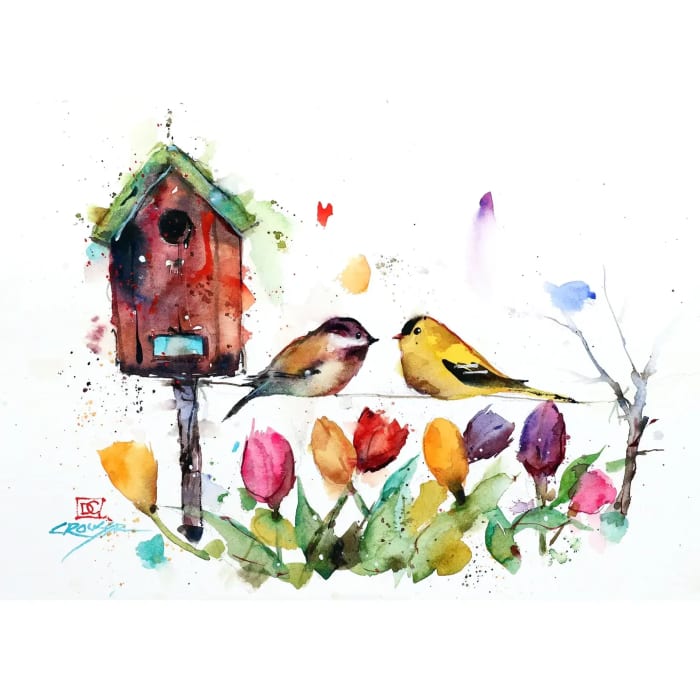Springtime Birdhouse Card