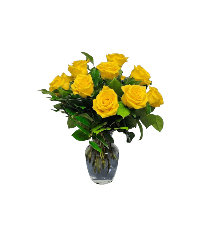 HA-5_Amarillo Arreglo de 12 rosas amarillas