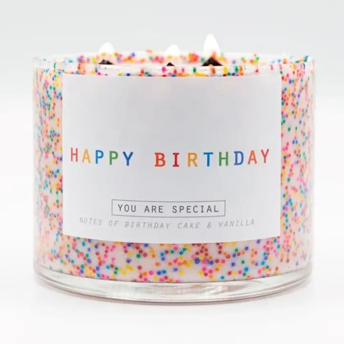 3 Wick Happy Birthday Candle
