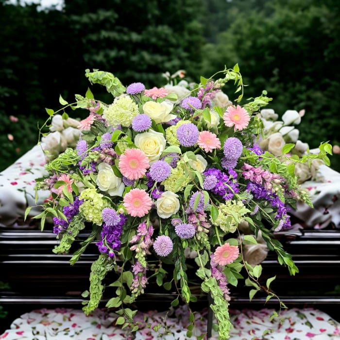 Pastel Memories Casket Spray