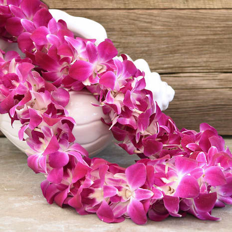 Double Dendrobian Orchid lei