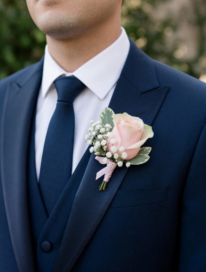 Blush Pink Boutonniere