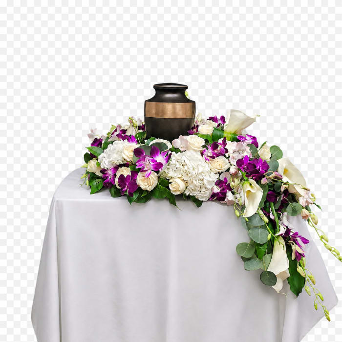 AU-7 Arreglo de urna en hortensias, orquí­deas, rosas y lirios cala