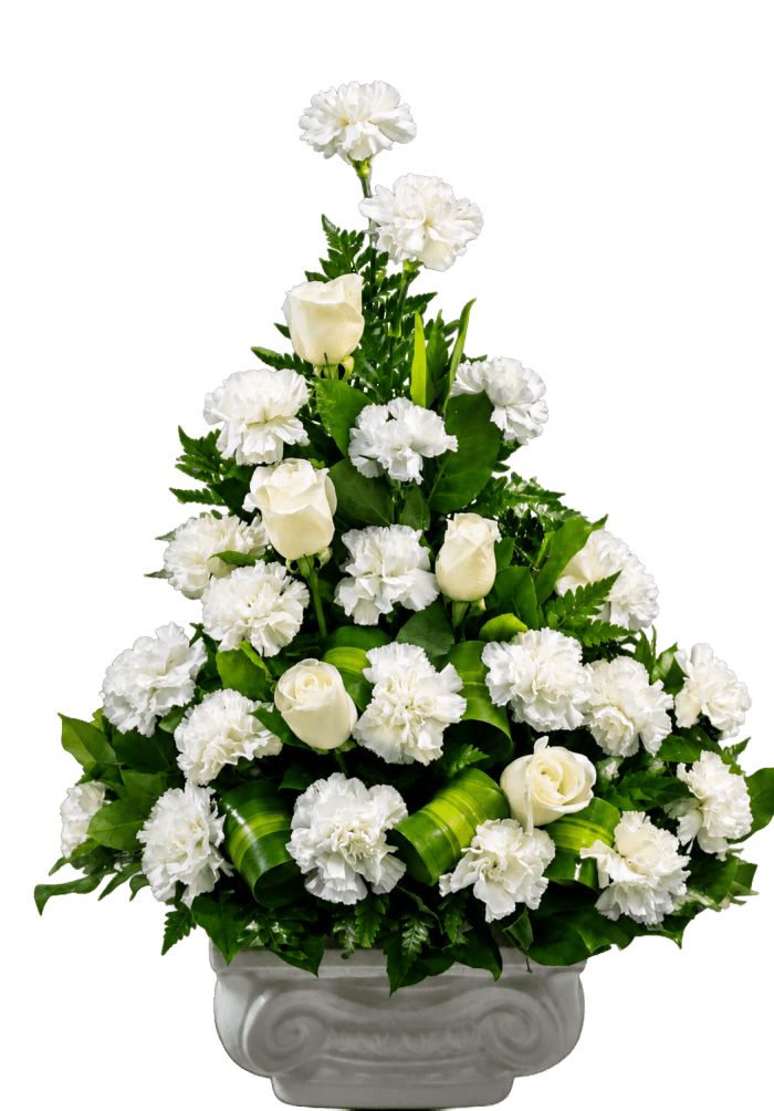 AF-24 Arreglo funeral de rosas y claveles