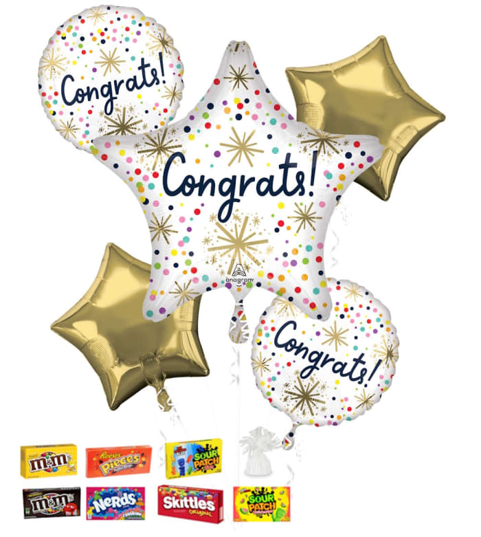 Confetti Sprinkle Congrats Balloon Bouquet