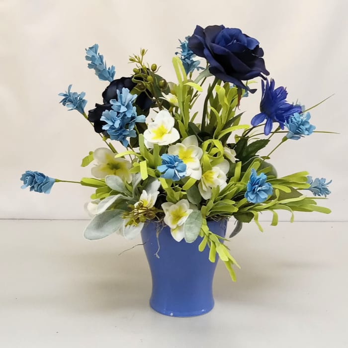 Blue Elegant Silk