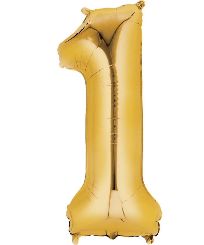 34" Gold Numbers Limited #'s Balloon Can be Added to Any Balloon Bouquet
