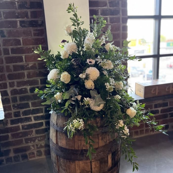 Wine Barrel Topper Arrangement