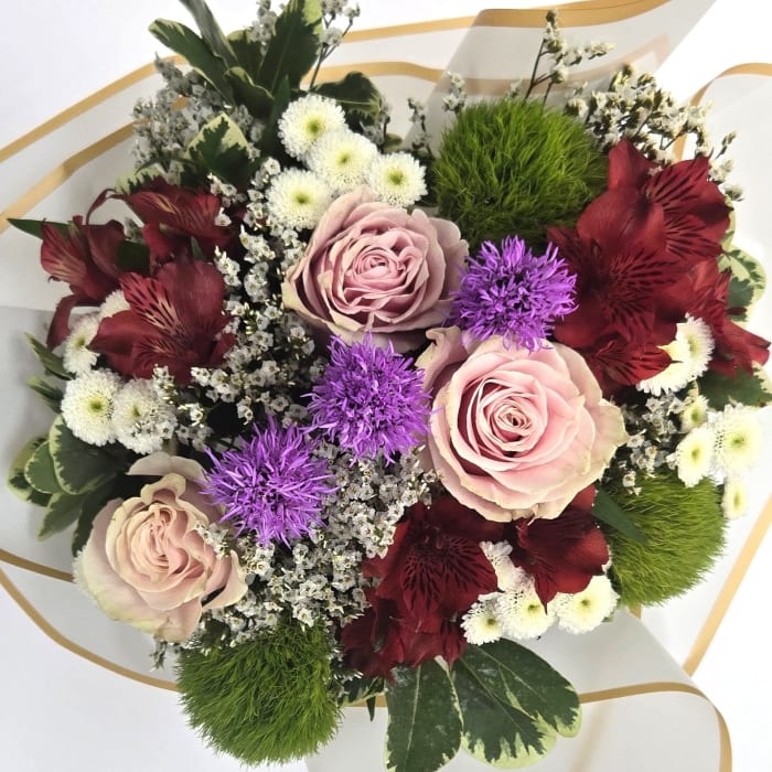 Wrapped Bouquet- Garden Collection