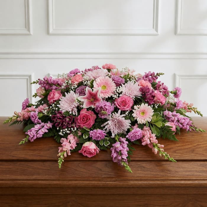 Feminine Farwell Casket Blanket