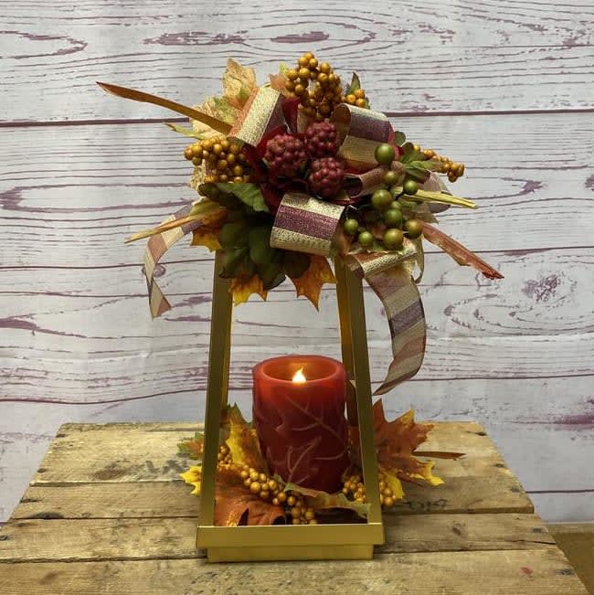 Autumnal Accents Silk (Artificial) Lantern