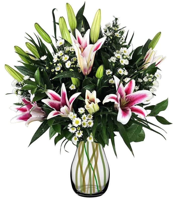 Fragrant Pink Oriental Lilies