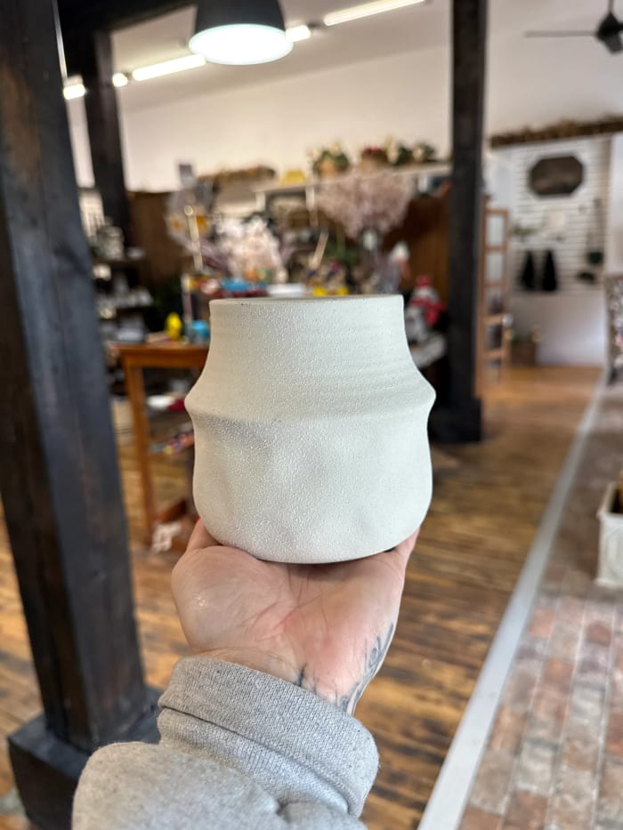 Small white pot