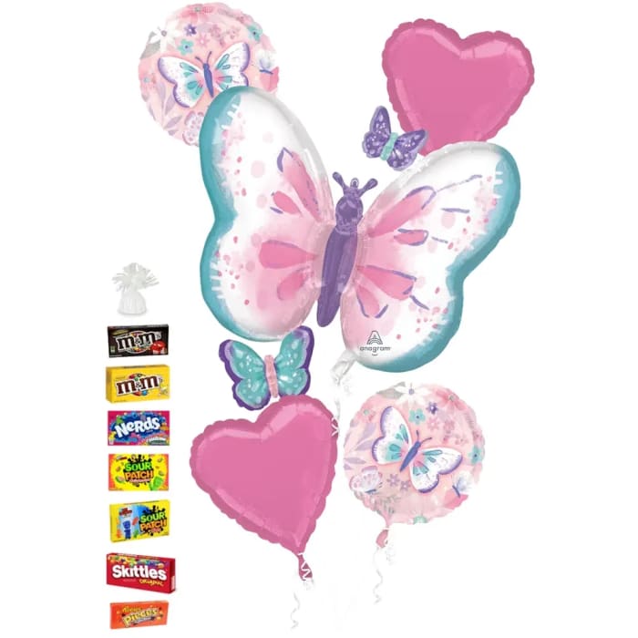 Flutter Butterfly Balloon & Candy Bundle – Colorado Springs Delivery