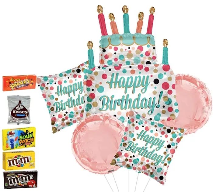 Happy Birthday Cake Balloon Bouquet