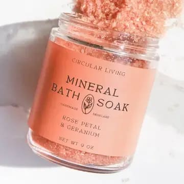 Mineral Bath Soak, Rose Petal & Geranium