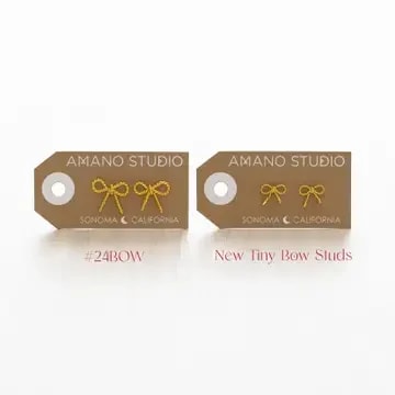 Tiny Bow Stud Earrings