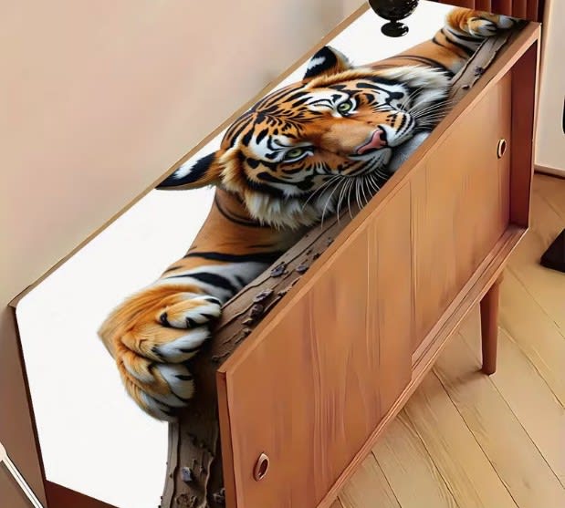 Watching Tiger Table Runner