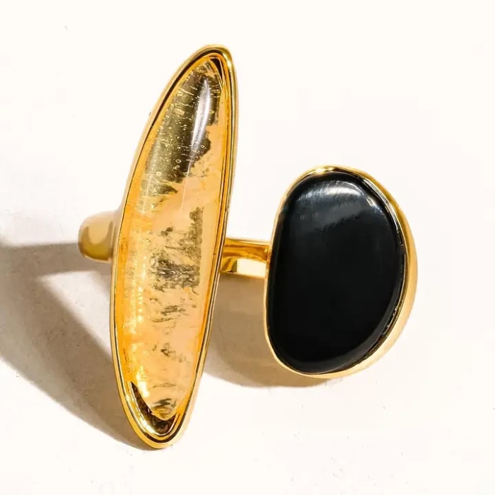 christopher Black Agate Ring