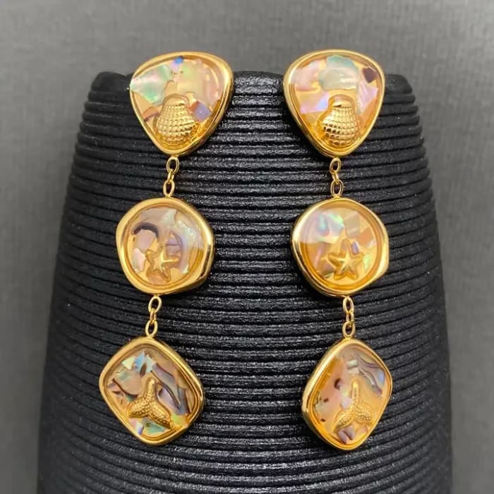 Abalone Shell Style Earrings