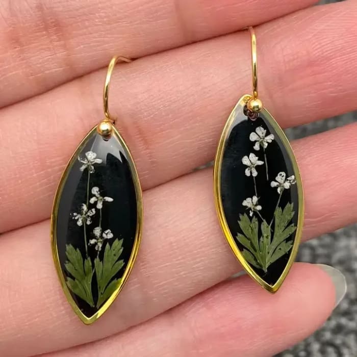 Pressed Flower Earrings
