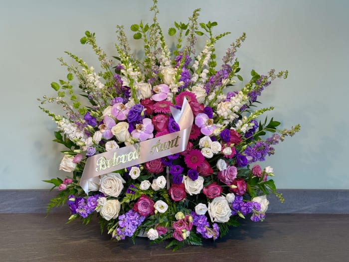 Purple Remembrance Sympathy Basket
