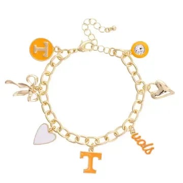 Tennessee Vols Enamel Charm Bracelet