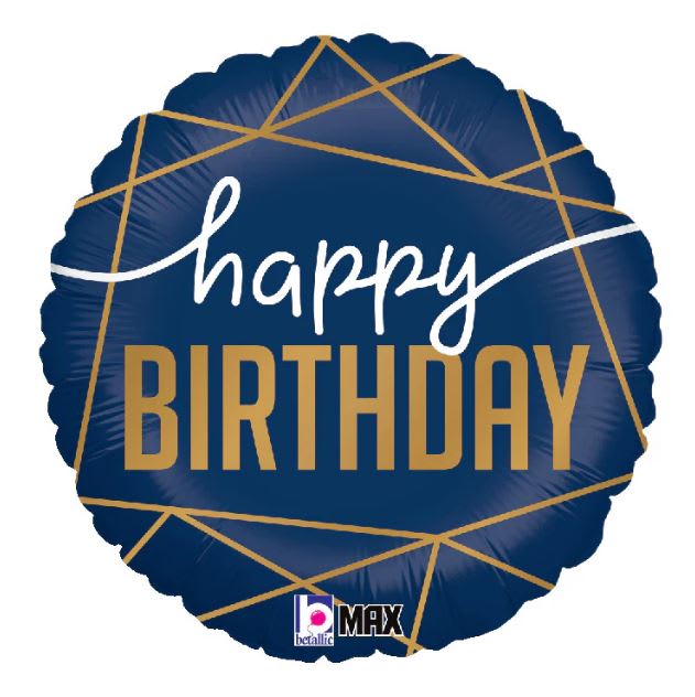 Happy Birthday Navy Balloon