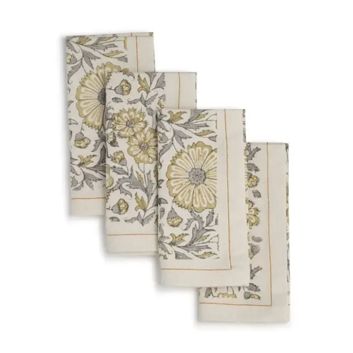Zinnia Hand Block Printed