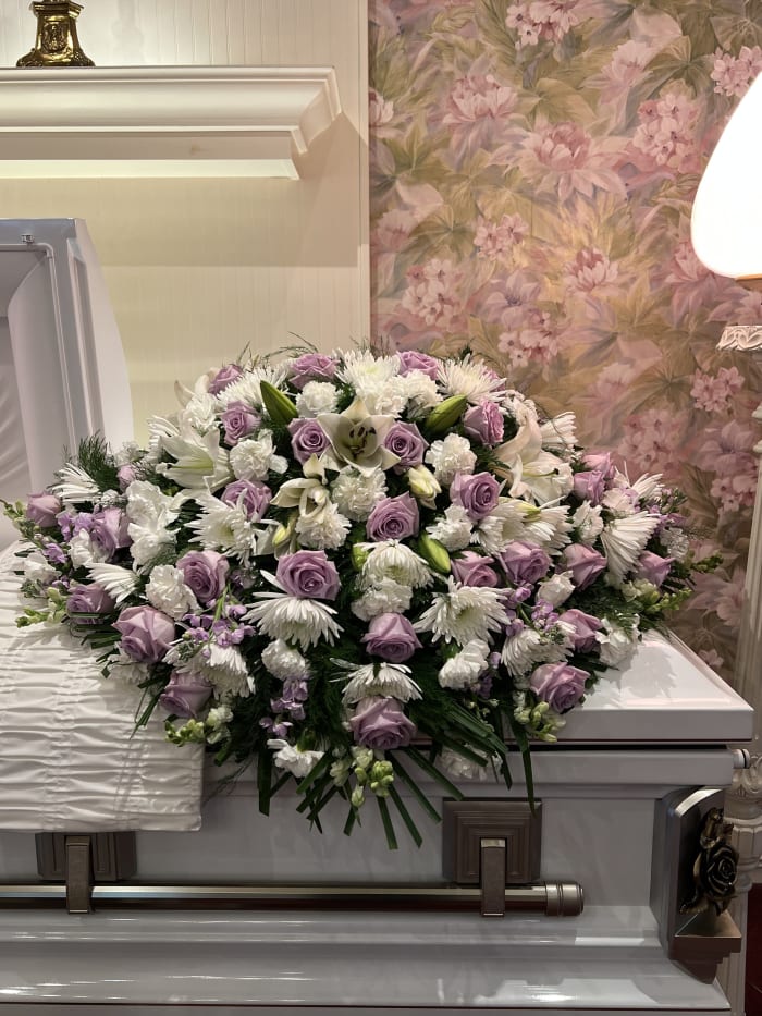 Lavender Serenity Casket Spray
