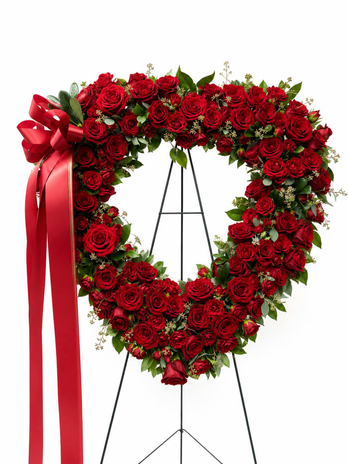 Adored Memory Red Standing Heart