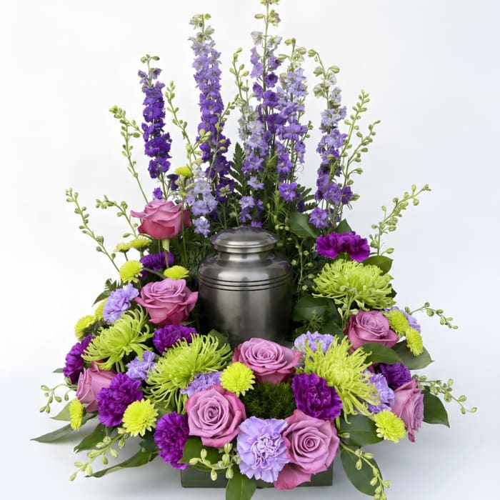 Lavender Remembrance Urn Arrangement