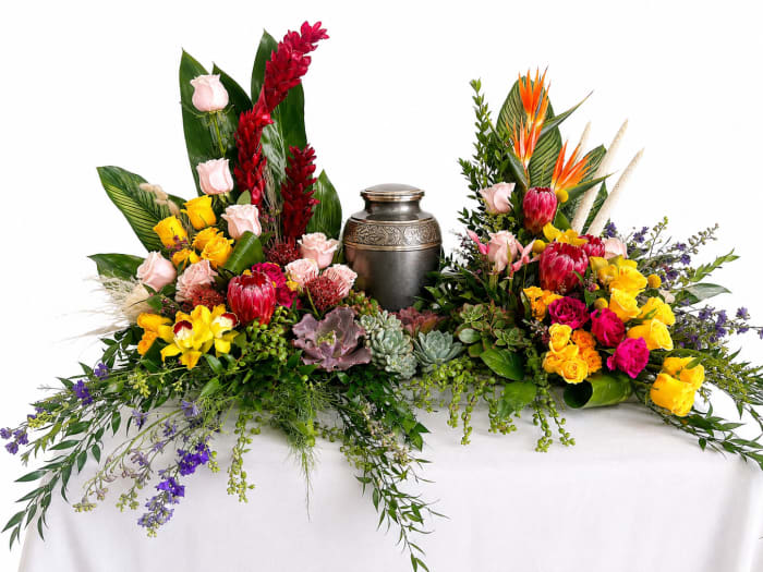 Tropical Memories Luxe Cremation Arrangement