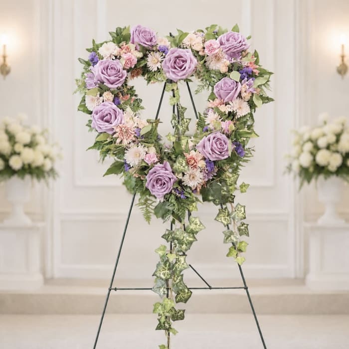 Loving Lavender Wreath with Easel Stand