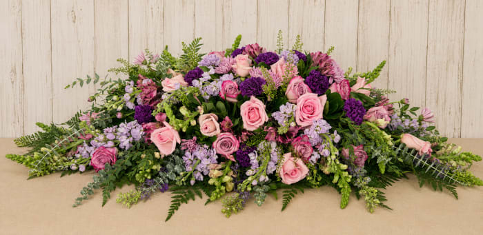 Whispering Lavender Casket Spray