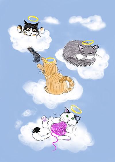 Angel Cats Card