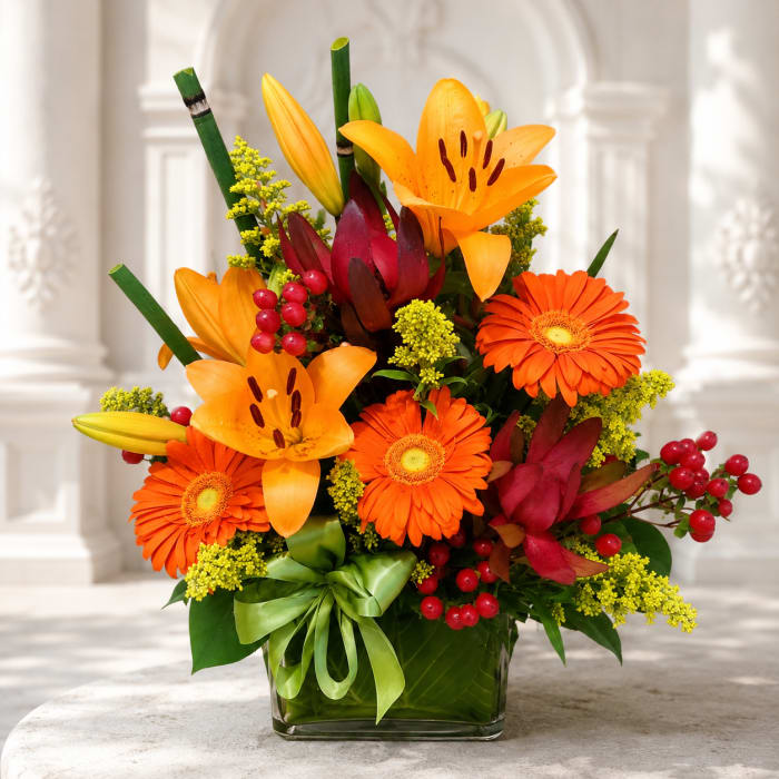 Summer Lily Garden Cube Bouquet