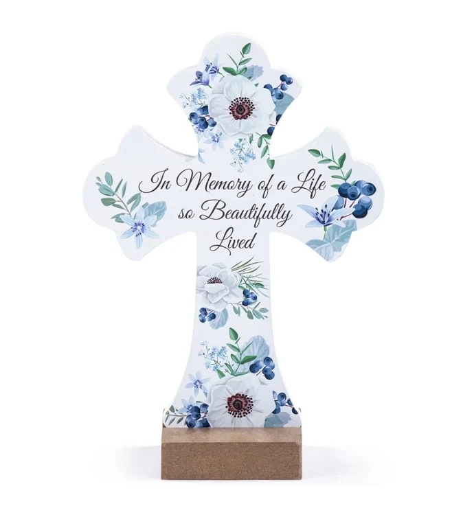Memory of Life Beautifully Lived" Cross Pick