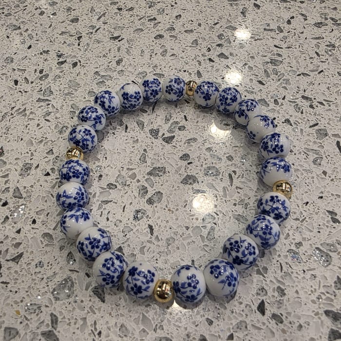 Blue Delft Bracelet Gold