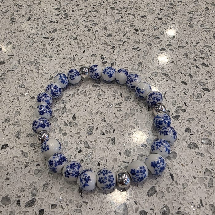 Blue Delft Bracelet Silver