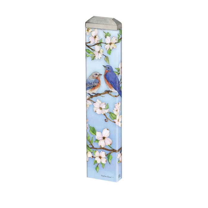 Dogwoods and Bluebirds 13" Mini Art Pole