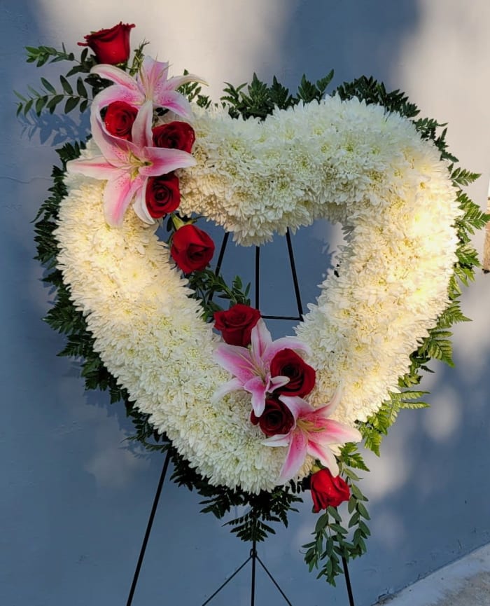 Rose And Lily Heart Tribute