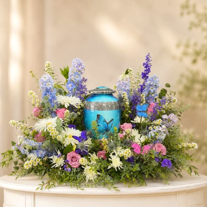 Butterflies and Memories Urn Surround