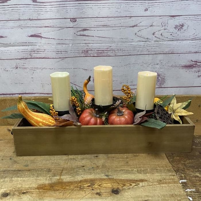 Bountiful Autumn Silk (Artificial) Centerpiece