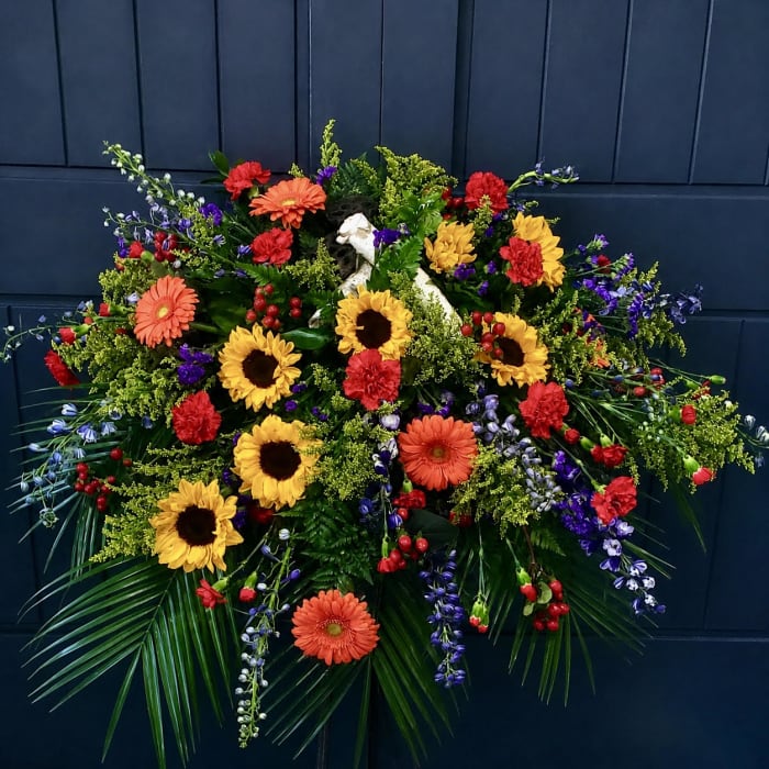 Birch Crossing Casket Spray