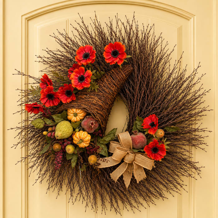 Glorious Harvest Artificial Twig Wreath