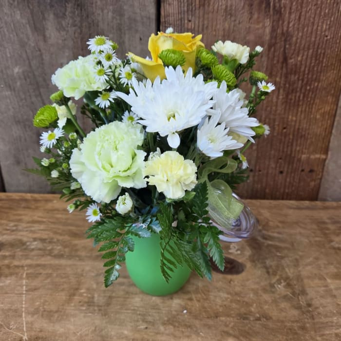 Pretty Green Insulated Mug Bouquet