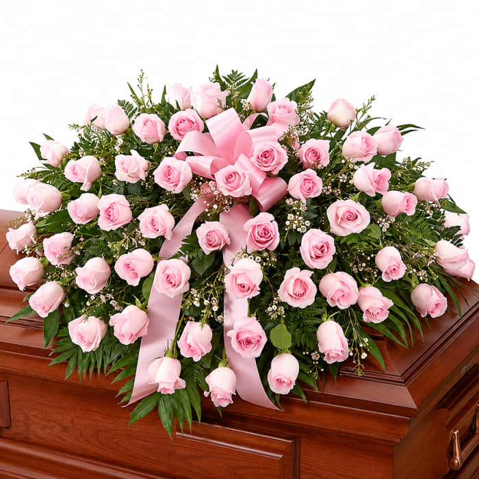 Pink Rose Casket Spray