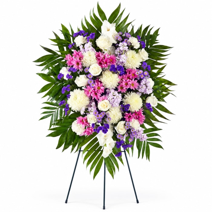 Lavender and White Standing Spray